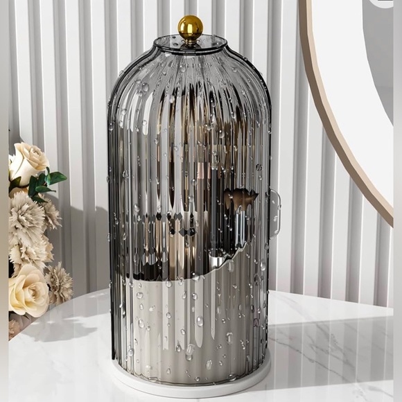 NWT Makeup Brush Holder Organizer with Lid,360 Rotating Dustproof, MULTI COLORS - Picture 3 of 9